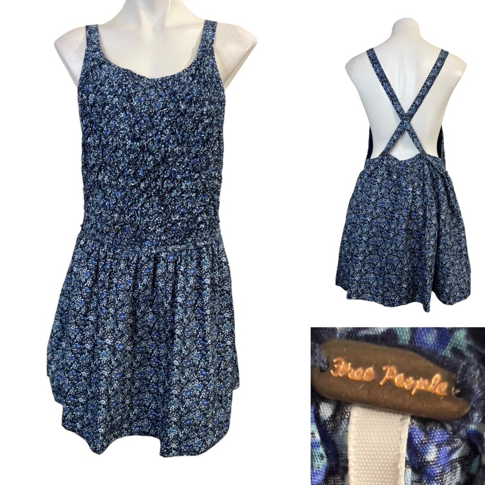 Free People Blue Floral Dress